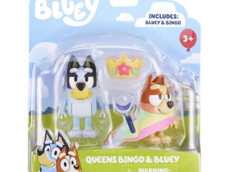 BLUEY S5 FIGURE 2PK QUEENS BINGO AND BLUEY Online Hot Sale