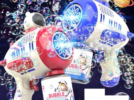 12 Holes Electric Space Design Colorful Bubble Gun With Lights For Sale