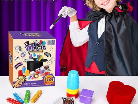 158 Ways Kids Pretend Play Magic Tricks Set With Hat Online Sale