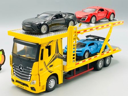 1:24 Diecast Metal Double Deck Vehicles Carrying Truck Cheap