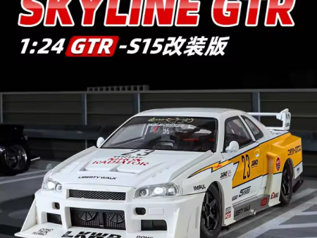 1:24 Diecast Nissan Skyline GTR R34 S15 Modified Model Fashion