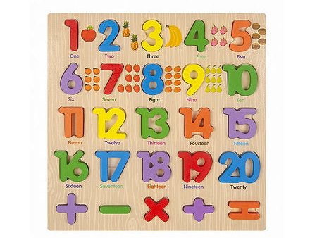 Wooden 1-20 Numbers With Signs Board Discount