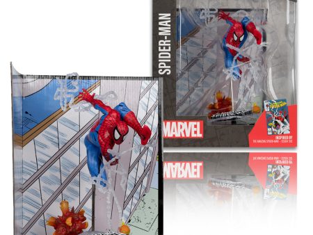 Marvel Collection Spider-Man (The Amazing Spider-Man #302) 110th Scale Collectible Figure wScene - McFarlane Toys For Sale