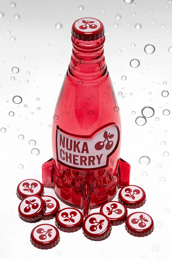 Fallout Nuka Cola Cherry Glass Bottle and Caps For Discount