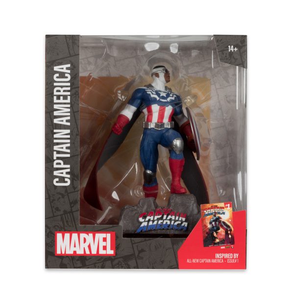 Marvel Collection Captain America (All-New Captain America #1) 110th Scale Collectible Figure wScene - McFarlane Toys Discount