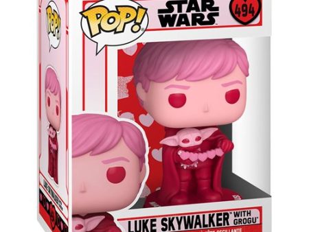 Pop! Star Wars Valentines Luke and Grogu Vinyl Figure #494 (Pre-Order) on Sale