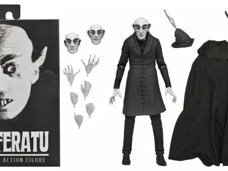 Universal Monsters Nosferatu - Count Orlok (Black and White) 7  Inch Scale Action Figure  - NECA Online Sale