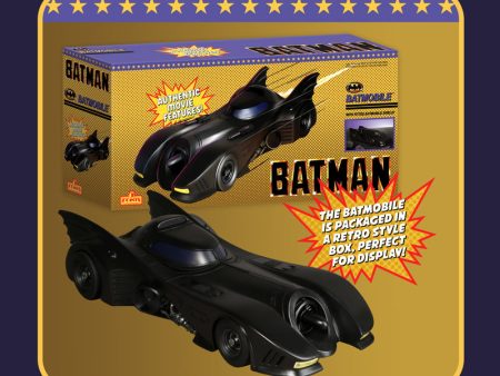 Batman (1989) Batmobile 5 Points Action Figure Vehicle - Mezco Hot on Sale