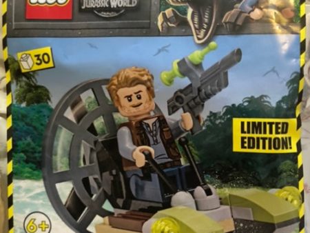 LEGO Jurassic World Owen with Airboat Limited Edition Minifigure Foil Pack Bag Set 122220 on Sale