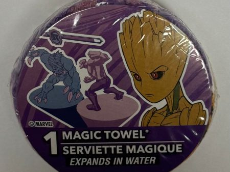 Peachtree Playthings Marvel Guardians Games Groot Magic Towel Serviette Magique (Expands in Water) Supply