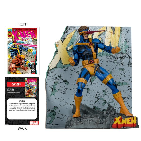 Marvel Collection Cyclops (X-Men #1) 110th Scale Collectible Figure wScene - McFarlane Toys For Sale