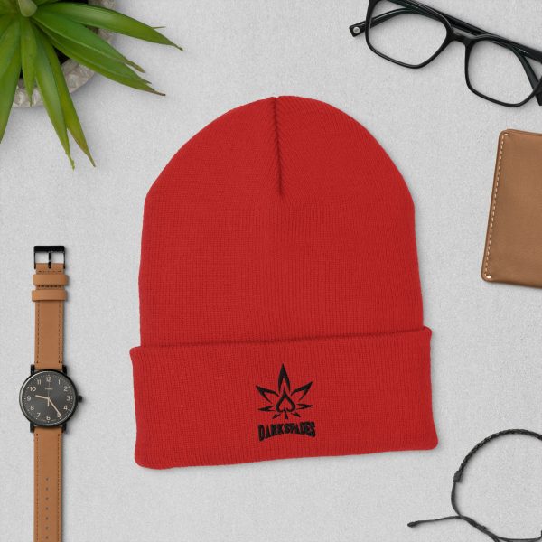 Dank Spades Red Cuffed Beanie For Sale