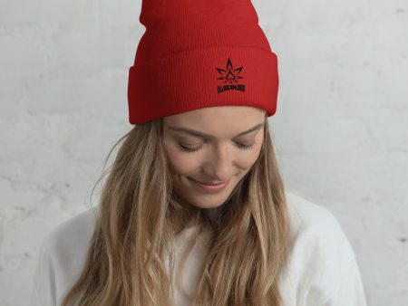 Dank Spades Red Cuffed Beanie For Sale