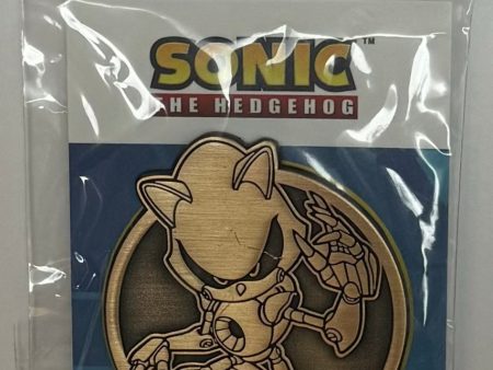 Zen Monkey Studios Sonic the Hedgehog Limited Edition Emblem Metal Sonic Enamel Pin Fashion