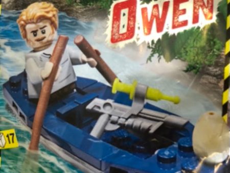 LEGO Jurassic World Owen with Kayak and Raptor Egg Limited Edition Minifigure Foil Pack Bag Set 122007 For Cheap