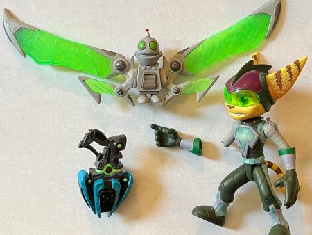 Armored Ratchet and Clank DC Action Figure Set (Used) (Damaged) on Sale