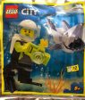 LEGO City Diver and Shark Minifigure Foil Pack Bag Set 952019 Discount