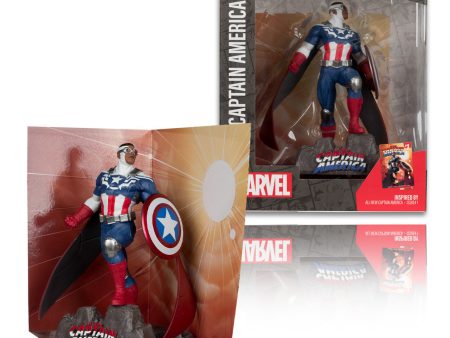 Marvel Collection Captain America (All-New Captain America #1) 110th Scale Collectible Figure wScene - McFarlane Toys Discount