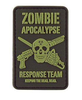 Zombie Apocalypse PVC Patch Hook and Loop Velcro, Airsoft, Paintball Supply