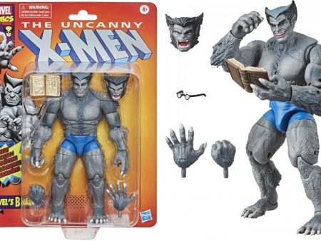 X-Men Marvel Legends Series 6 Inch Retro Gray Beast Action Figure - Exclusive on Sale