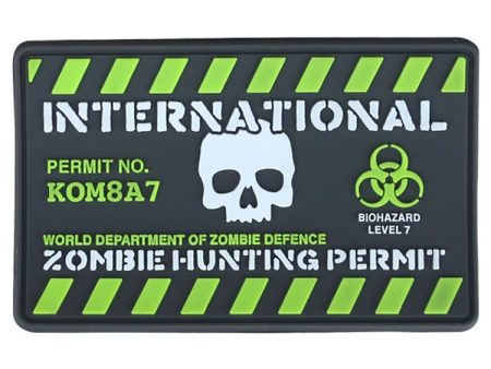 Zombie Hunting Permit PVC Patch Online